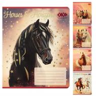 Тетрадь школьная HORSES 24 лист. клетка KIDS LINE ZiBi