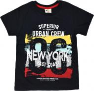 Футболка для мальчика AKKU 9104 New York р.128 темно-синий
