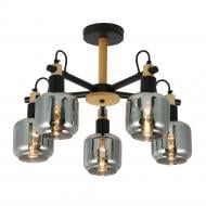 Люстра подвесная ARDERO Denver 5xE14 черный/дерево BL1450-1