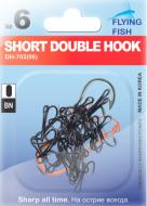 Гачок Flying Fish SHORT DOUBLE HOOK BN №6 0,577 г 5 шт. DH-702(06)