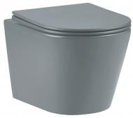 Унітаз підвісний Imprese VLTAVA TWIST антрацит матовий, 52*36*36 см, сидіння Duroplast slow-closing