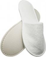 Капці одноразові махрові ЕВА комбіновані для готелів з закритим носком білий HSG