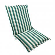 Подушка на кресло Lily 44х97х5 см, текстиль зелёные полосы 9493