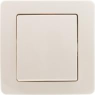 Выключатель проходной одноклавишный TEM Ekonomik без подсветки кремовый 4315122