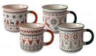 Чашка Vittora Новогодние узоры 355 мл