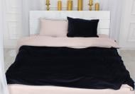 Комплект постельного белья Велюр Winter Terry 28-0040 Mirabilis 143х210 см черный/пудровый MirSon