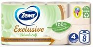 Туалетний папір Zewa Exclusive Natural soft чотиришаровий 8 шт.