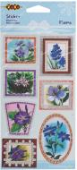 Набір наліпок фактурні Flora, 9.5*17.5 см 7 шт. ZiBi
