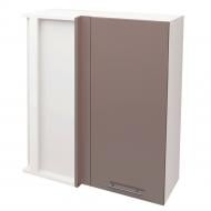 Шафа верхня кутова Руна МВУ 770х925х370 мм какао глянець/білий ROKO
