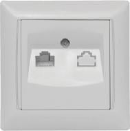 Розетка компьютерная Luxel Primera белый 3027