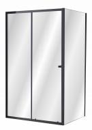 Душевое ограждение Imprese VALTICE New прямоугольная 120*80*190см, раздвиж двери, профиль черный мат, стекло прозрачное