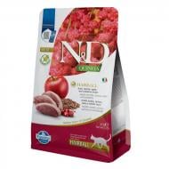 Корм сухой для котов Farmina N&D Quinoa Hairball ADULT с уткой, киноа, яблоком и клюквой 300 г