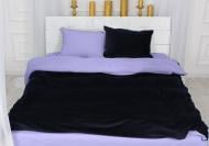 Комплект постельного белья Велюр Winter Terry 28-0045 Hellebore 220х240 см черный/бело-фиолетовый MirSon
