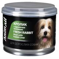 Корм влажный AnimAll с кролем и кроличьей печенью 195 г