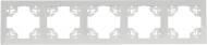 Рамка пятиместная LUXEL Bravo горизонтальная белый 5025 Рамка пятиместная LUXEL Bravo горизонтальная белый 5025