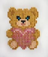 Набір зі стразами (наліпка) Ведмедик із серцем 9x9 см GoToArt