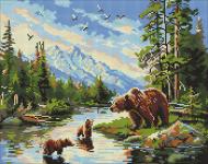 Алмазная мозаика Медведица и медвежата ©art_selena_ua Ideyka