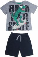 Комплект детской одежды Macca Boy 9089 с динозавром р.86 серый