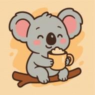 Картина за номерами Коала з какао 20х20 см Brushme Картина за номерами Коала з какао 20х20 см Brushme