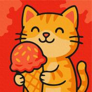 Картина за номерами Котик-муркотик 20х20 см Brushme Картина за номерами Котик-муркотик 20х20 см Brushme