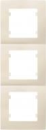 Рамка трехместная Makel Lilium Natural Kare вертикальная кремовый 32010708