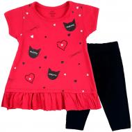 Комплект Mini Citlenbir 9162 Meow р.98 малиновый