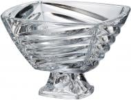 Ваза стеклянная Bohemia на ножке Facet 33 см прозрачная