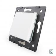 Механизм выключателя кнопочный одноклавишный Livolo C7 без подсветки белый C7-K1H-11