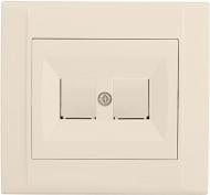 Заглушка Makel Defne розетка гніздо + гніздо кремовый 42010038