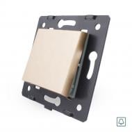 Механизм выключателя кнопочный одноклавишный Livolo C7 без подсветки золотой C7-K1H-13