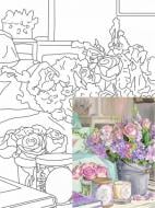 Полотно на картоні з контуром Натюрморт №25 Rosa Start