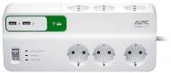 Фильтр-удлинитель APC Essential SurgeArrest 6 outlets + 2 USB с заземлением 6 гн. белый 2 м PM6U-RS