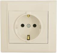 Розетка с заземлением Makel Defne без шторок кремовый 42010028