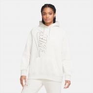 Джемпер Nike W NSW ICN CLSH HOODY FLC OS DC0652-104 р. S бежевый