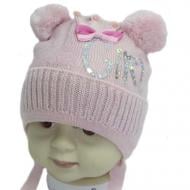 Шапочка для девочки Luna Kids р.36-38 светло-розовый 2104