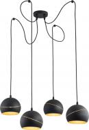 Люстра подвесная TK Lighting Yoda Orbit 4x60 Вт E27 черный/золото 2221