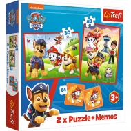 Пазли Trefl PAW Patrol Собачий упряж у дії 2 in1+memos 93337