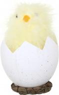 Декорация пасхальная Цыпленок в скорлупке желтый дизайн в ассортименте