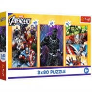 Пазлы Trefl The Avengers Дни, полные действий 3x80 элементов 34883