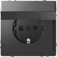 Розетка 1 с заземлением Schneider Electric Merten IP20 антрацит MTN2310-6034