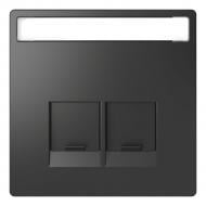 Накладка компьютерная двойная Schneider Electric Merten IP20 антрацит MTN4574-6034