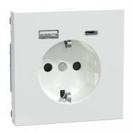 Розетка + USB с заземлением Schneider Electric Merten 3 А IP20 белый MTN2367-6035
