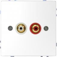 Аудио-розетка радио 2 без заземления Schneider Electric Merten IP20 белый MTN4350-6035