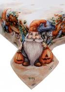 Скатерть Тыквенные гномы 135x350 см бежево-желтый Прованс