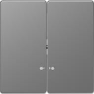 Клавиша выключателя с подсветкой двухклавишный Merten M-Smart/Merten M-Pure/Merten M-Plan/Merten M-Elegance D-Life с подсветкой нержавеющая сталь MTN3420-6036