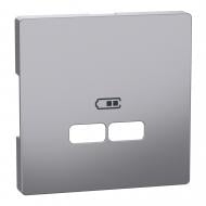 Панель розетки USB 2 Merten для USB-розетки IP20 нержавеющая сталь MTN4367-6036
