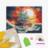Алмазна мозаїка Шторм на заході сонця 40x50 см Brushme
