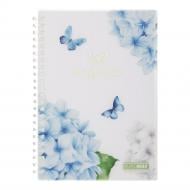 Зошит на пружині Buromax ARABESKI B5 клітинка 80 арк. білий/прозорий BM.2586-00