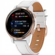 Смарт-годинник Garmin Venu 2S Rose Gold + White Leather (010-02429-23)