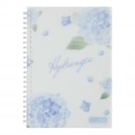 Зошит на пружині Buromax ARABESKI А5 клітинка 80 арк. світло-синій BM.2587-30